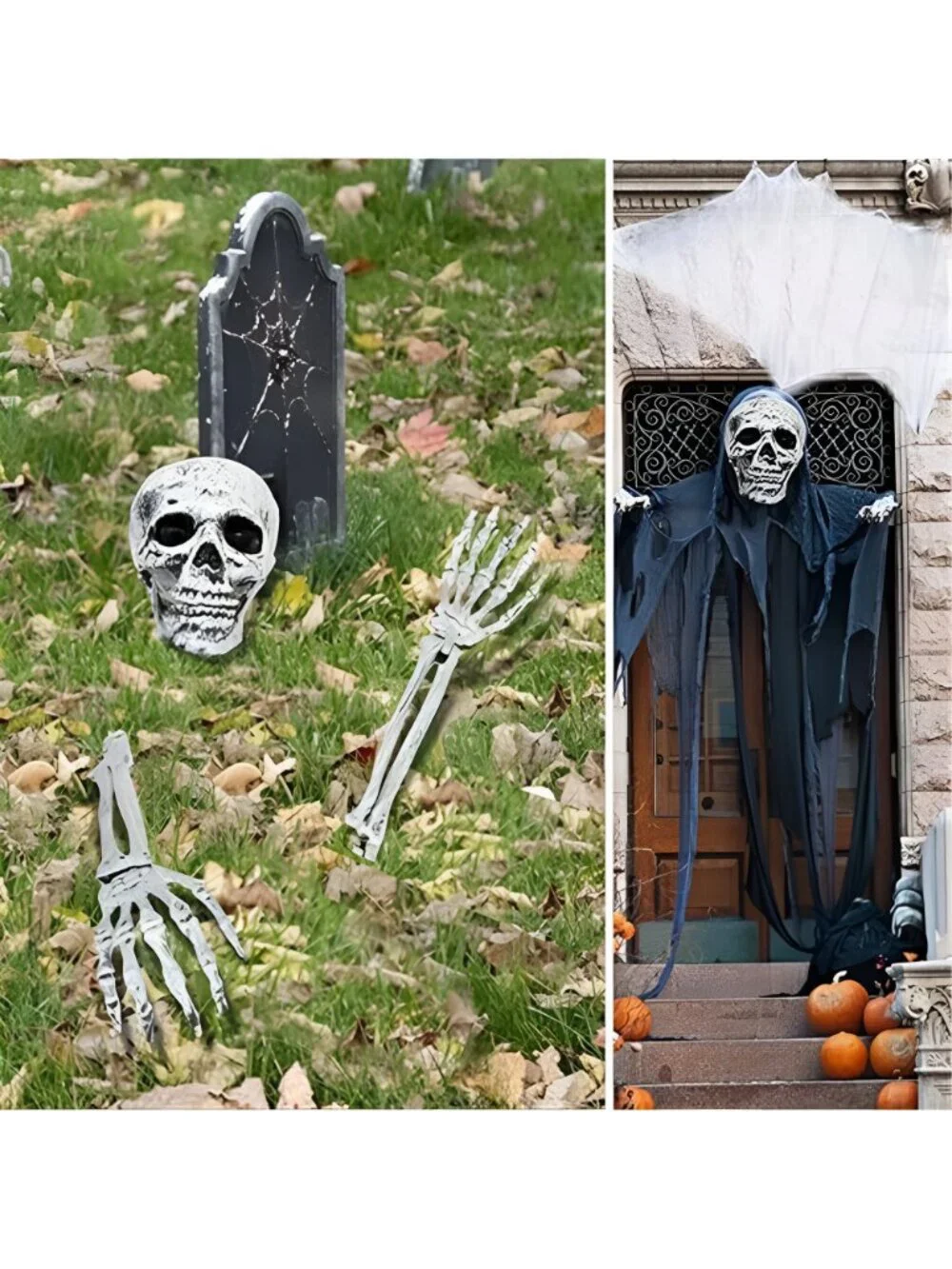 Scary Halloween Decorations Outdoor Skeleton Arms and Hands Life Size Skeleton